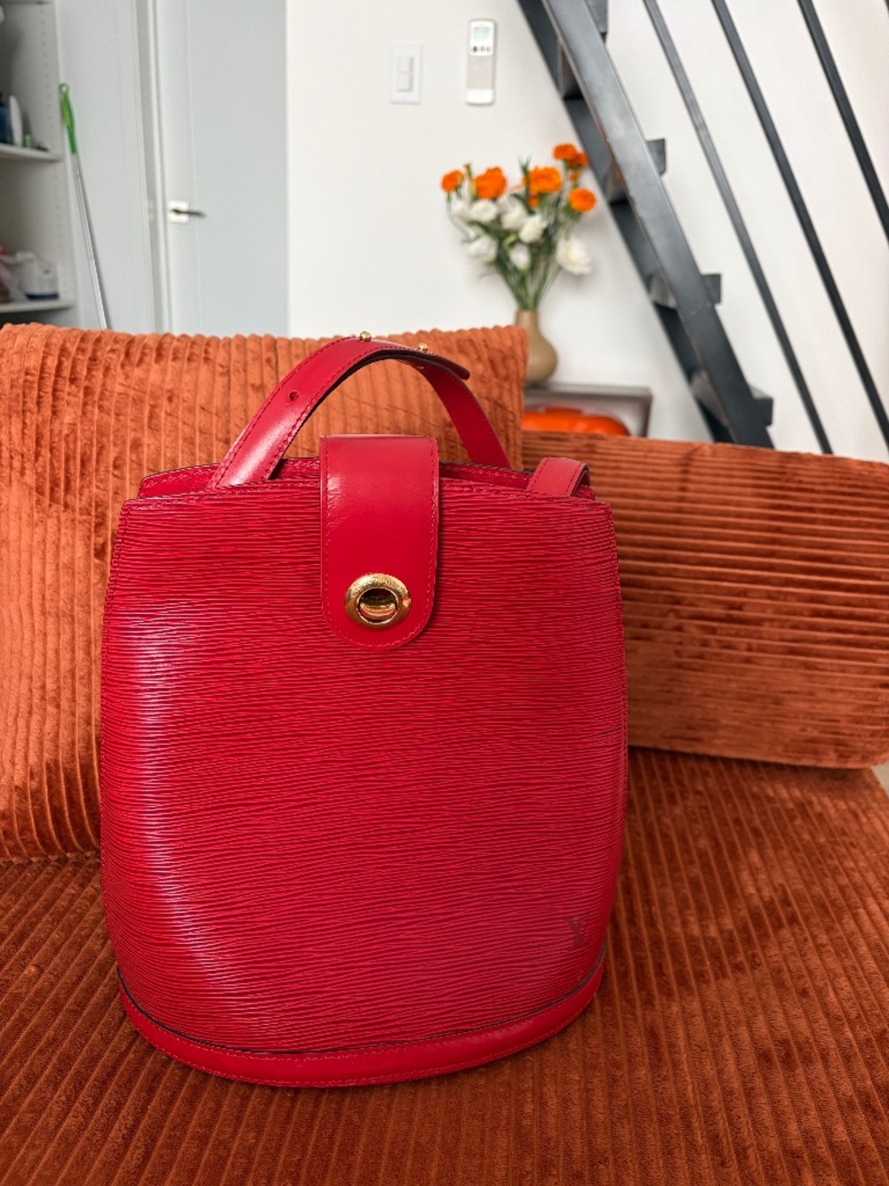 Louis Vuitton Epi Leather Cluny Red